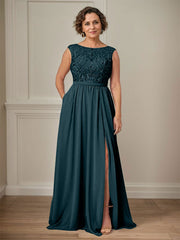 Party Dress For Mother Of The Bride Illusion Neckline Sleeveless Ball Gown Cut Out Guest Dresses For Wedding