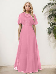 Sheath/Column Chiffon Mother Of The Bride Dresses With Appliques Lace