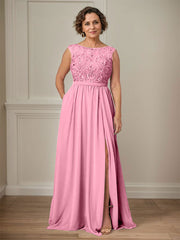 Party Dress For Mother Of The Bride Illusion Neckline Sleeveless Ball Gown Cut Out Guest Dresses For Wedding