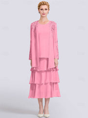 A-Line Mother of the Bride Dress Elegant Simple Jewel Neck