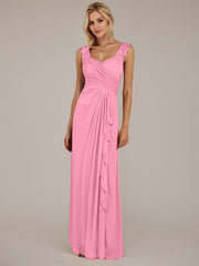 A-Line Sweetheart Neckline Pleated Mesh Mother of the Bride Dress