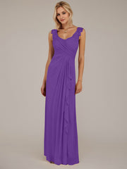 A-Line Sweetheart Neckline Pleated Mesh Mother of the Bride Dress