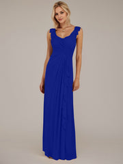 A-Line Sweetheart Neckline Pleated Mesh Mother of the Bride Dress