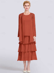 A-Line Mother of the Bride Dress Elegant Simple Jewel Neck