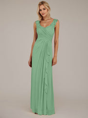 A-Line Sweetheart Neckline Pleated Mesh Mother of the Bride Dress