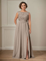 Party Dress For Mother Of The Bride Illusion Neckline Sleeveless Ball Gown Cut Out Guest Dresses For Wedding