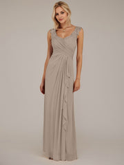 A-Line Sweetheart Neckline Pleated Mesh Mother of the Bride Dress