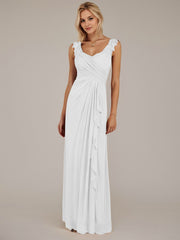 A-Line Sweetheart Neckline Pleated Mesh Mother of the Bride Dress