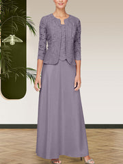 Glitter Lace & Satin Skirt Jacket Dress with Open Jacket