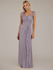 A-Line Sweetheart Neckline Pleated Mesh Mother of the Bride Dress