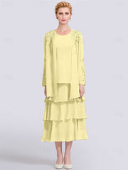 A-Line Mother of the Bride Dress Elegant Simple Jewel Neck