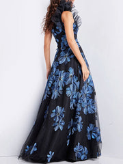 Off-Shoulder Printed Temperament Elegant Women's Dress