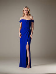 A-Line/Princess Strapless Sleeveless Floor-Length Evening Dress with Ruffles