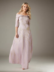 Trumpet/Mermaid Off-the-Shoulder Floor-Length Chiffon Dress