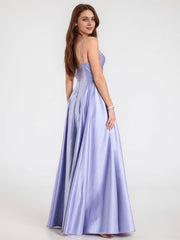 Elegant Satin A-Line Ball Gown