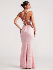 Sparkling Sequin V-Neck Mermaid Gown