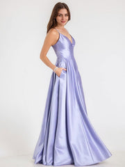 Elegant Satin A-Line Ball Gown