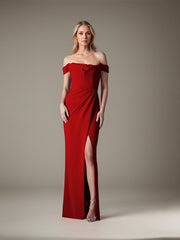 A-Line/Princess Strapless Sleeveless Floor-Length Evening Dress with Ruffles