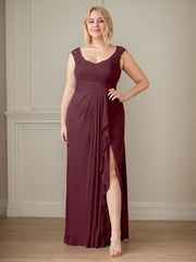 A-Line Sweetheart Neckline Pleated Mesh Mother of the Bride Dress