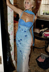 Premium Sweetheart Straps Appliques Mermaid Long Evening Dress,Prom Dress