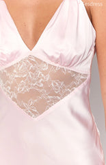 Elegant Pink V-neck Lace Straps Mermaid Long Evening Dress,Prom Dress