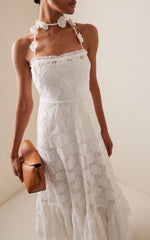 White Lace Midi Dresses