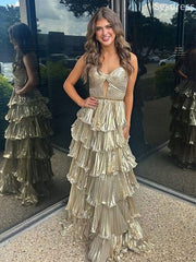 Unique Sweetheart Strapless A-line Long Evening Dress,Prom Dress