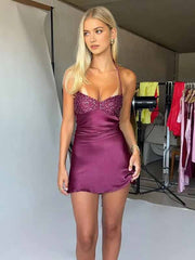Elegant Sweetheart Sequin Spaghetti Strap A-line Short Mini Dress Homecoming Dress