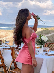 Sexy Off-Shoulder Strapless Bodycon Mini Dress Homecoming Dress