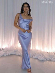 Unique Violet One Shoulder Mermaid Long Evening Dress,Prom Dress