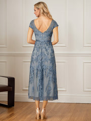A-Line Scoop Floor Length Mother of the Bride Dress