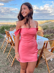 Sexy Off-Shoulder Strapless Bodycon Mini Dress Homecoming Dress