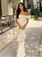 Elegant Off the Shoulder Strapless Mermaid Long Evening Dress,Prom Dress
