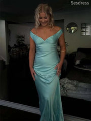 Sexy Sage Off the Should Strapless Mermaid Wedding Guest Dress,Prom Dress