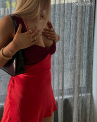 Sexy V-neck Straps A-line Short Mini Dress Homecoming Dress