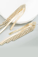 Golden Beaded Wedding Earrings