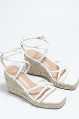 Women's Sandals Wedge Heel Platform Open Toe Wedge Sandals Braided Sandals